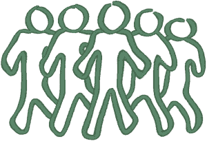 Teamwork Logo Embroidery Design