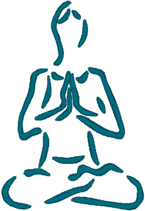 Lotus Position Embroidery Design