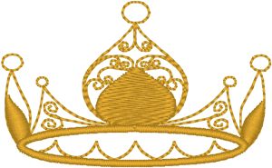Golden Crown Embroidery Design