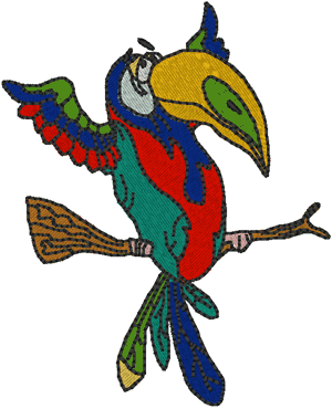 Colorful Exotic Toucan Embroidery Design