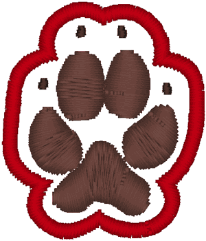 Dog Paw Print #1 Embroidery Design