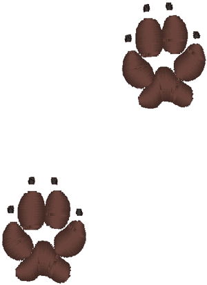Dog Paw Print #2 Embroidery Design