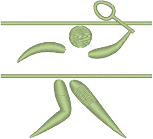 Badminton Pictogram Embroidery Design