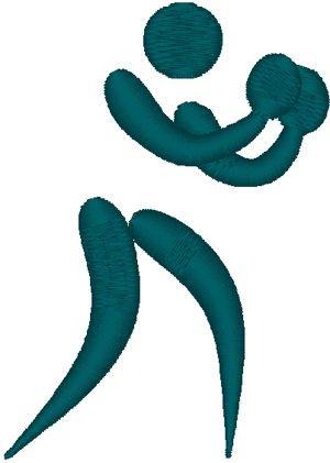 Boxing Pictogram Embroidery Design
