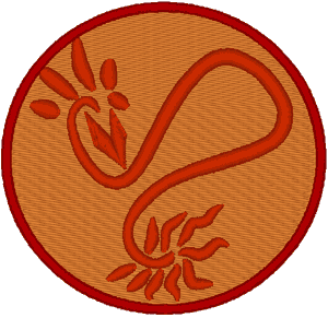 Sun Dragon Embroidery Design