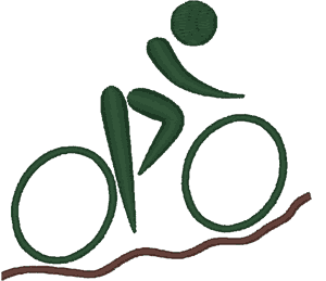 Mountain Biking Pictogram Embroidery Design