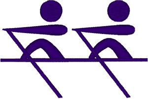 Sculling Pictogram Embroidery Design