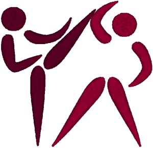 Taekwondo Pictogram Embroidery Design