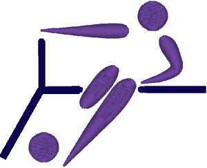 Futsal Pictogram Embroidery Design
