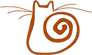 Simple Cat Outline #2 Embroidery Design