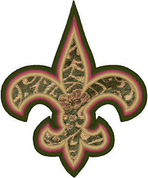 Fleur De Lis Applique Embroidery Design