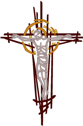 Modern Crucifixion #1 Embroidery Design