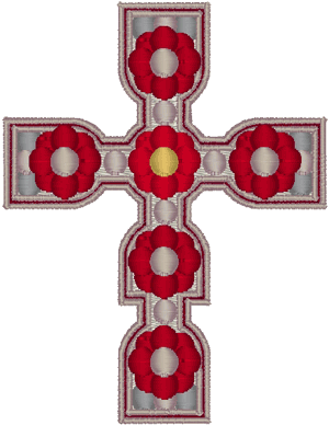 Celtic Floral Cross #2 Embroidery Design