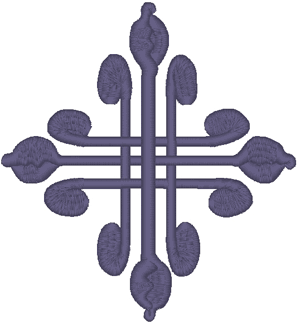 Knobbed Cross Embroidery Design