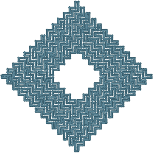 Geometrical Diamond Embroidery Design