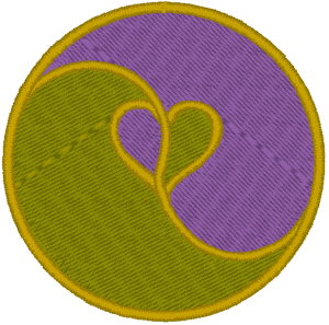 Yin-Yang Heart #2 Embroidery Design