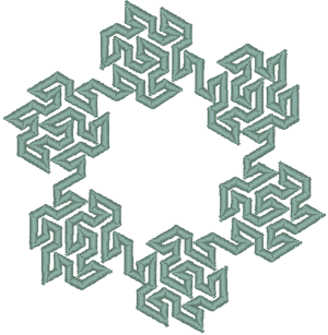 Continuous Geometric Embroidery Design