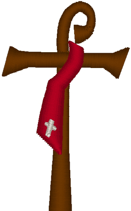 Small Deacon's Cross #2 Embroidery Design