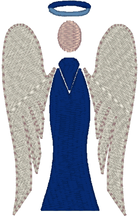 Abstract Angel Embroidery Design