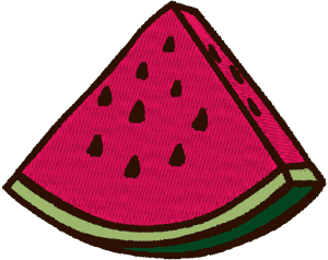 Watermelon Slice #2 Embroidery Design