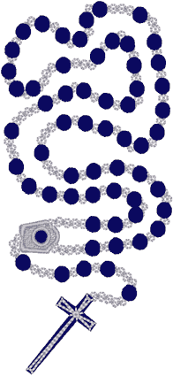 Rosary with Cross Religious Machine Embroidery Design
