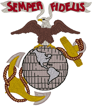 Eagle, Globe & Anchor Embroidery Design