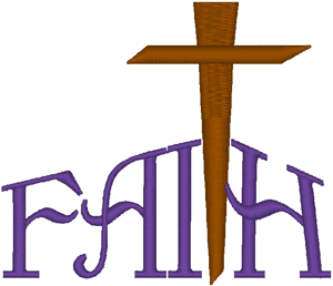Faith Cross #2 Embroidery Design