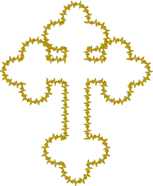 Budded Cross Outline #2 Embroidery Design