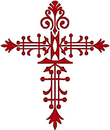 Ornate Cross #3 Embroidery Design