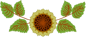 Sunflower Necklace Embroidery Design