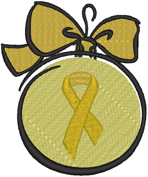Awareness Ornament Embroidery Design