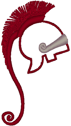 Redwork Greek Helmet 1 Embroidery Design