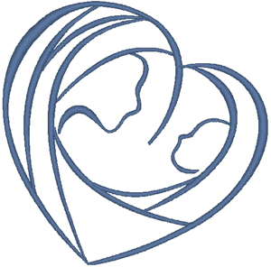 Madonna & Child #2 Embroidery Design