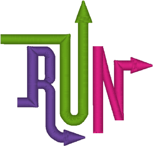 Run Embroidery Design