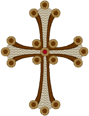 Budded Cross Variation Embroidery Design