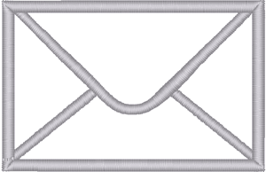 Envelope Outline Embroidery Design