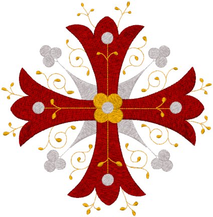 Machine Embroidery Design: Vintage Ecclesiastical Design 870