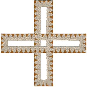 Interlaced Cross Embroidery Design