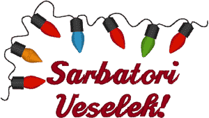 Merry Christmas in Rumanian Embroidery Design