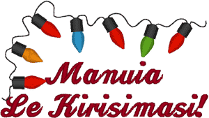 Merry Christmas in Samoan Embroidery Design