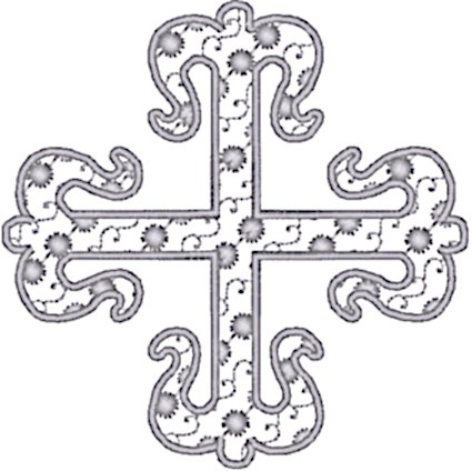 Fleury Cross Embroidery Design