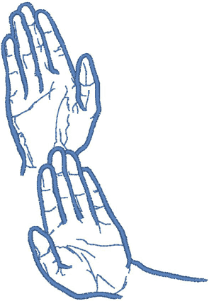 Massage Hands #2 Embroidery Design