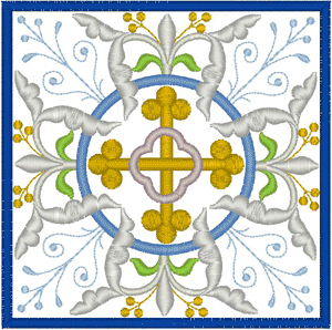 Vintage Ecclesiastical Design 909 Embroidery Design