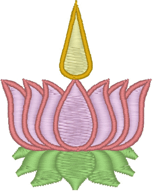 Ayyavazhi Lotus Symbol Embroidery Design