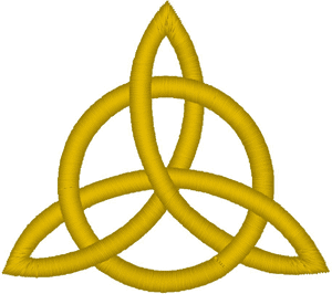 Triquetra with Circle Embroidery Design