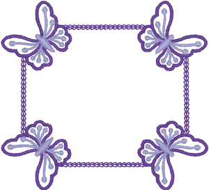 Butterfly Frame Embroidery Design
