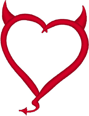 Devil Heart Embroidery Design
