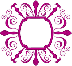 Ornate Frame Embroidery Design