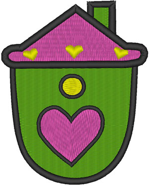 Little Birdhouse #1 Embroidery Design