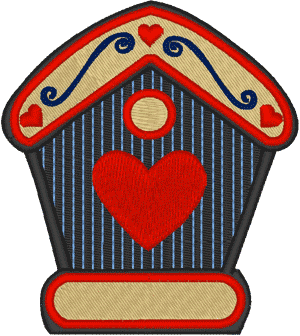 Little Birdhouse #2 Embroidery Design